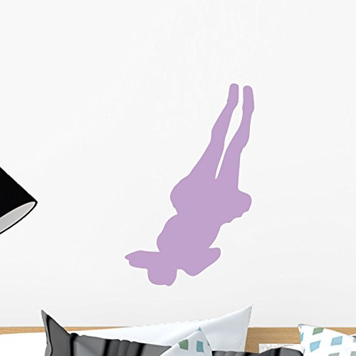 Wallmonkeys WM26380 Cheer Silhouette Style 6-Lavender Peel and Stick Wall Decals (18 in H x 12 in W), Small