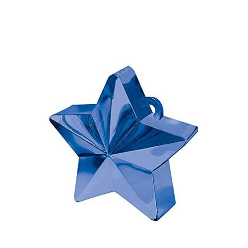 Blue Star Electroplated Balloon Weight | Party Decor | 12 Ct.
