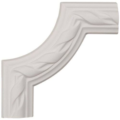 Ekena Millwork PML06X06JA-CASE-4 6 inch W x 6 inch H x 3/4 inch P Reeded Acanthus Leaf Panel Moulding Corner (4-Pack),