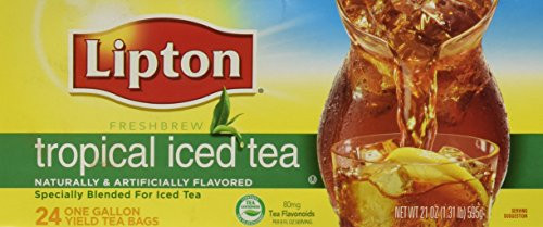 24 Gallon Size Lipton Tropical Iced Tea Bags (1 Box per order) by Lipton