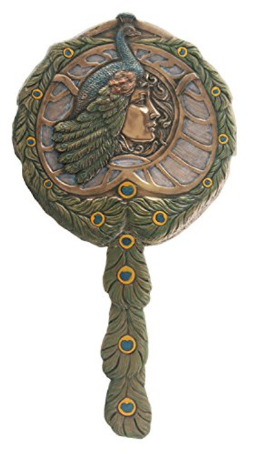 Art Nouveau Peacock Hand Mirror Collectible Decoration