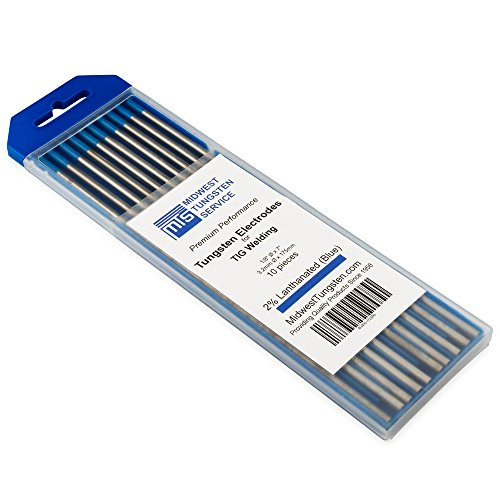 TIG Welding Tungsten Electrodes 2% Lanthanated 1/8 x 7 (Blue, WL20) 10-Pack TIG Welding Tungsten Electrodes 2% Lanthanated 1/8 x 7 (Blue, WL20) 10-Pack