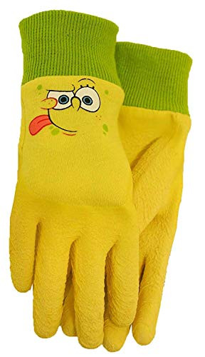 Midwest SS100K Green Cuff SpongeBob SquarePants Kids Gripper Glove 6 Pair