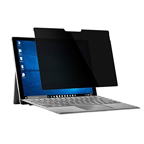 Techo Privacy Screen Protector Compatible with Surface Pro 6 / Surface Pro (5th Gen) / Surface Pro 4 - [Tempered Glass] [Anti Spy] [High Responsivity] [High Definition] [Easy Installation]