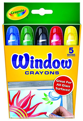 Crayola Washable Window Crayons - 5-Count, 6 Pack