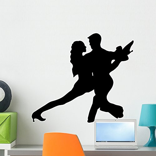 Wallmonkeys WM188192 Ballet Silhouette Couples Style 5-Black Peel and Stick Wall Decals (24 in W x 21 in H), Medium