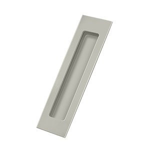 Deltana FP7178U15 Solid Brass Flush Pull, Satin Nickel, Rectangular