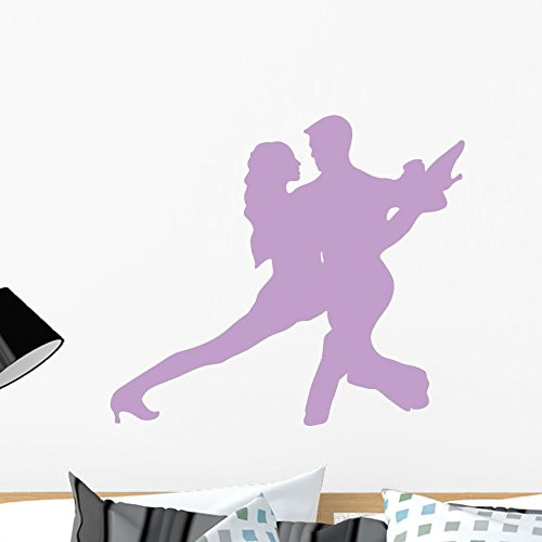 Wallmonkeys WM285049 Ballet Silhouette Couples Style 5-Lavender Peel and Stick Wall Decals (24 in W x 21 in H), Medium