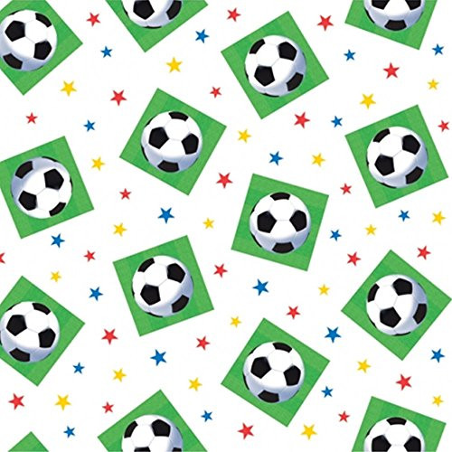 Soccer Championship Printed Plastic Table Cover for Party, 6 Ct