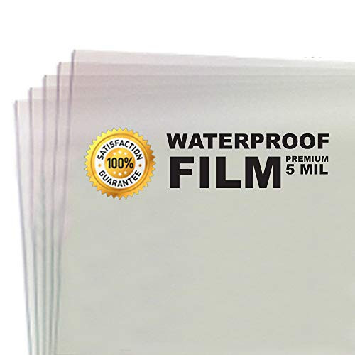 100 Sheets - 5 MIL Thick - Waterproof Screen Printing Inkjet Film Transparency - Cut Sheets (8.5" x 14" - 100 Sheets)