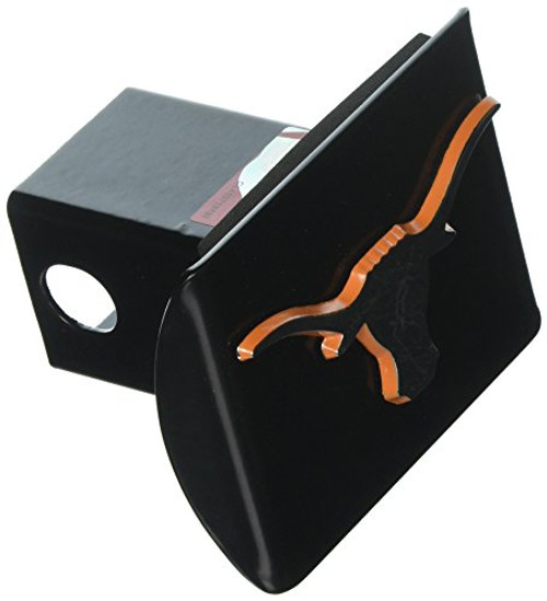 Texas Longhorns Premium Black Metal Hitch Cover with a Orange Trim Chrome Metal Emblem Texas Longhorns Premium Black Metal Hitch Cover with a Orange Trim Chrome Metal Emblem