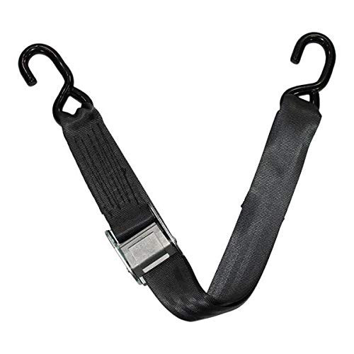 Transom Straps - SGT KNOTS - Marine Trailer Tie Down Accessories for Boats - Heavy Duty Cam Buckle Transom Strap - Zinc Plated Hooks - Durable Webbing - Trailer to Boat Safety Tie Downs with Hook