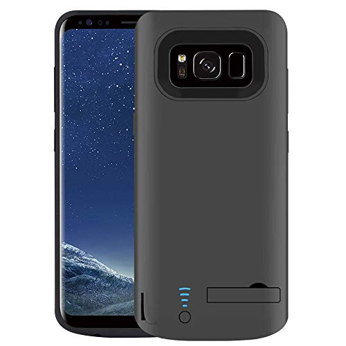 RUNSY Samsung Galaxy S8 Battery Case, 5000mAh Rechargeable Extended Battery Charging Case, External Battery Charger Case, Backup Power Bank Case with Kickstand (5.8 inch)