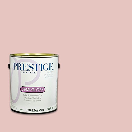 Prestige Interior Paint and Primer in One, 1-Gallon, Semi-Gloss, Rose Quartz
