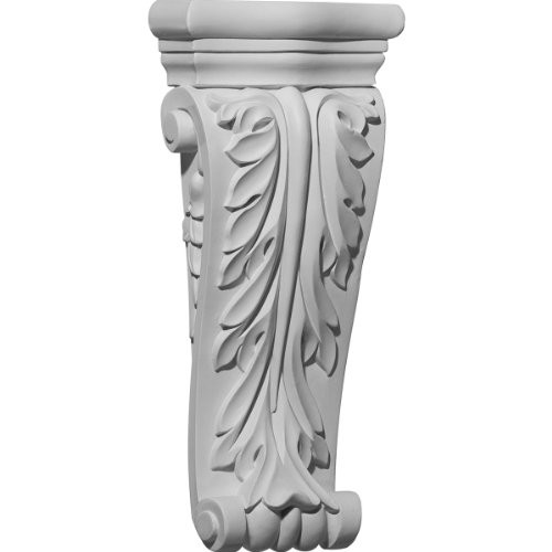 Ekena Millwork COR04X01X10AS-CASE-2 4 1/2 inch W x 1 3/4 inch D x 10 inch H ASA Acanthus Corbel (2-Pack),