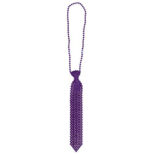 Purple Tie Necklace, Party Accessory, 6 Ct.