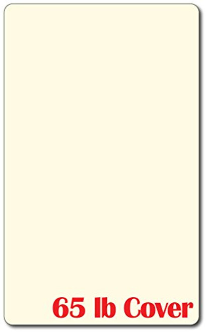 Cardstock with Rounded Corners - Cream Colored Cardstock - Legal Size (8 1/2 X 14 Inches) - 65lb Cover - Perfect for Documents, Programs, Menus, and More! (250 Sheets)