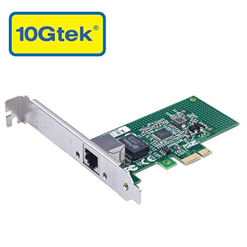 10Gtek for Intel I210 Chip 1G Gigabit Ethernet Network Card (NIC), Single Copper RJ45 Port, PCI Express 2.1 X1, Same as I210-T1