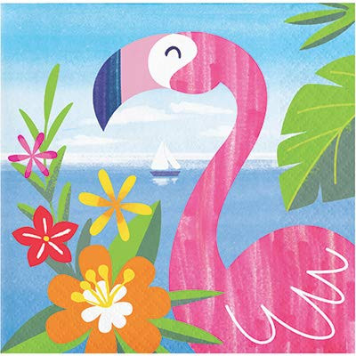 Creative Converting 335516case Lush Luau Beverage Napkins 5" Multi-colored