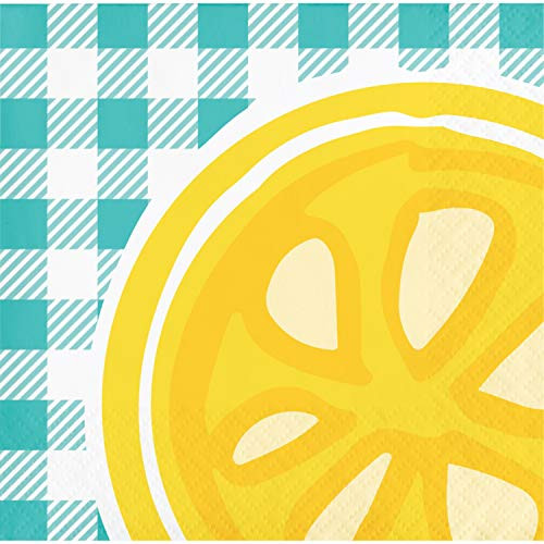 Creative Converting 335356case Picnic Lemonade Beverage Napkins 5" Multi-colored