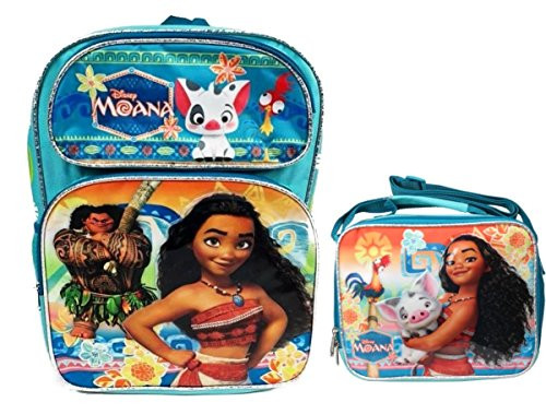 Disney Moana 16" Embossed Backpack with Matching Insulated Lunch Tote