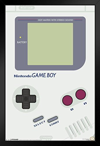Pyramid America Nintendo Game Boy Video Game Black Wood Framed Poster 14x20 inch