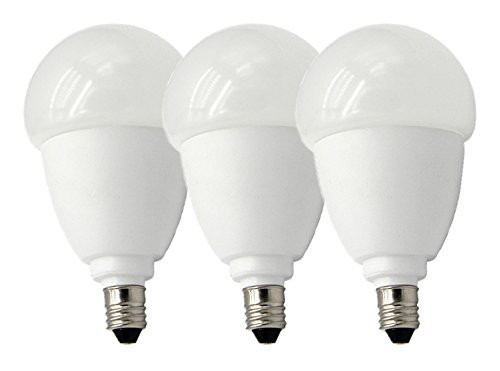 (3pcs-Pack) E17 Base LED Lamp Bulb Warm White 3000k Ceiling Fan and Cabinet Light Bulb,Equivalent 40w to 60w E17 Intermediate Base Halogen Bulb.