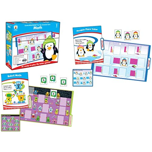 Carson-Dellosa CD-140306 Math File Folder Game, Grade 1, 16 Games, 20 Sheets of Cards (Pack of 36)