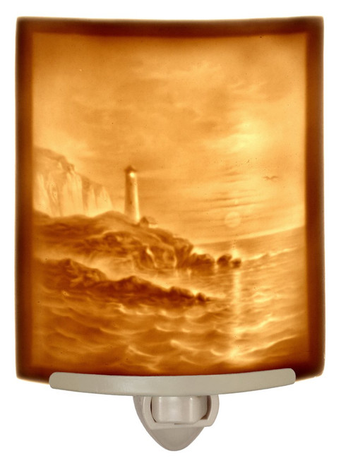 Lighthouse - Curved Porcelain Lithophane Night Light