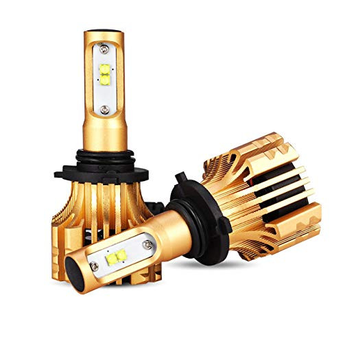 Auxbeam LED Headlights F-S6 Series 9006 LED Headlight Bulbs with 2 Pcs of Led Conversion Kits 70W 7000LM CREE Chips - 2 Year Warranty