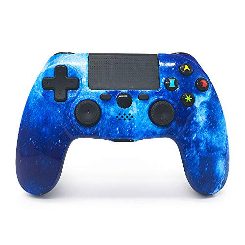 PS4 Controller Wireless Dual Shock 4 Sixaxis Gaming Joystick for Playstation 4/PS4 Pro/Slim with Led Bar, Micro USB, Multi-Touch Clickable Touch Pad (Blue)