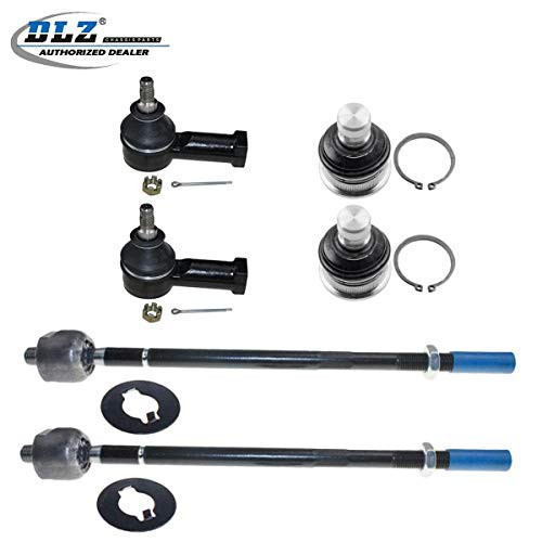 DLZ 6 Pcs Front Suspension Kit-2 Lower Ball Joint 2 Inner 2 Outer Tie Rod End Compatible with 2001-2005 Chrysler Sebring Dodge Stratus 2000-2005 Mitsubishi Eclipse 1999-2003 Mitsubishi Galant EV457