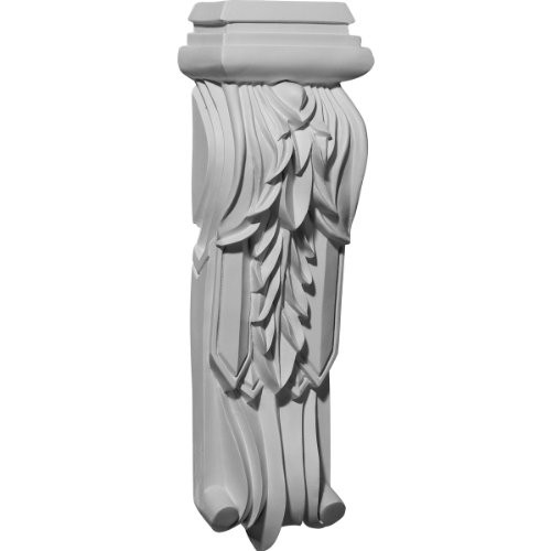 Ekena Millwork COR04X02X15LF-CASE-2 4 7/8 inch W x 2 3/4 inch D x 15 1/4 inch H Leaf Drop Corbel (2-Pack),