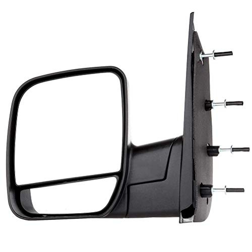 ECCPP Towing Mirror Side Mirror Replacement for 2002-2008 Ford E150 E250 E350 E450 E550 Econoline Van with Dual Mirror Glass - Textured Black - Left Side