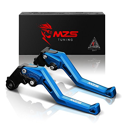 MZS Short Levers Adjustment Brake Clutch CNC for Yamaha YZF R3 2013-2018/ YZF R25 2013-2018/ MT-03 2015-2018/ MT-25 2015-2018 Blue