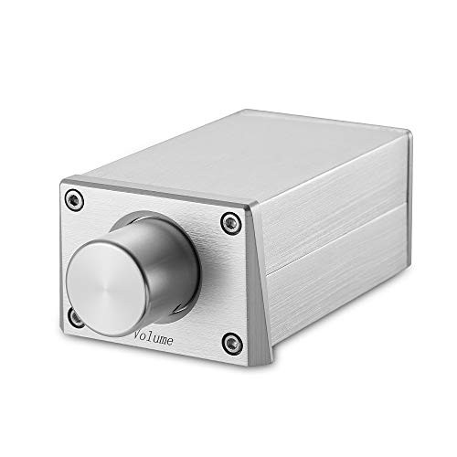 Nobsound High Precision Passive Preamp Volume Controller VOL Control HiFi Preamplifier ALPS (RCA&HiFi Version, Silver)