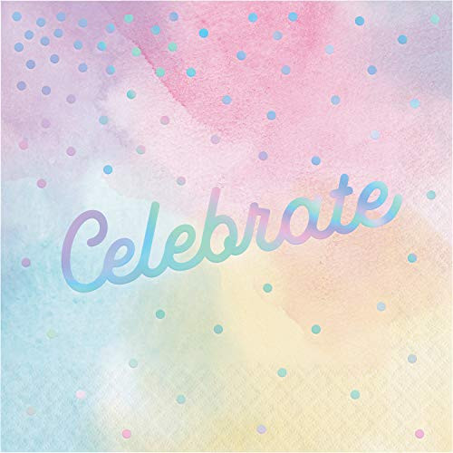 Creative Converting 336701case Iridescent Party Napkins 6.5" Purple
