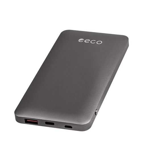 eeco USB-C Portable Charger 10000mAh, Quick Charge 3.0 Input & Output Type C External Battery Pack Charger Power Bank for Samsung Galaxy S8, iPhone, iPad, Nexus, Pixel, LG G6, HTC and More