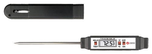 Thomas Stainless Steel and Plastic Traceable Pocket Thermometer, 3-1/2" Stem, -58 to 572 degree F