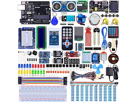 Smraza Complete Starter Kit for Arduino UNO R3 Project with Tutorial, 9V 1A Power Supply Compatible with Arduino UNO R3 Mega2560 Nano (40 Projects)