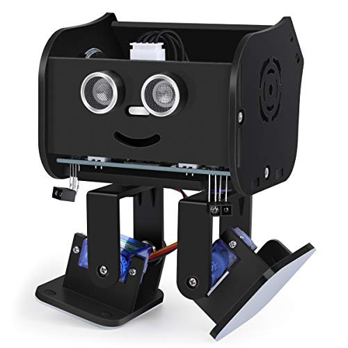 ELEGOO Penguin Bot Biped Robot Kit for Arduino Project with Assembling Tutorial,STEM Kit for Hobbyists STEM Toys for Kids and Adults, Black Version V2.0