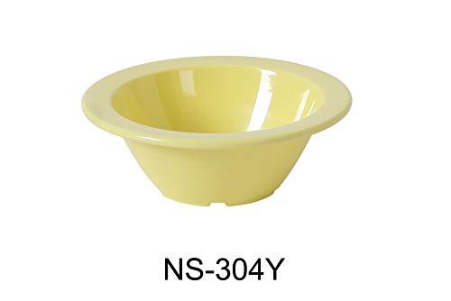 Yanco NS-304Y Nessico Fruit Bowl, 5 oz Capacity, 1.5" Height, 4.75" Diameter, Melamine, Yellow Color, Pack of 48