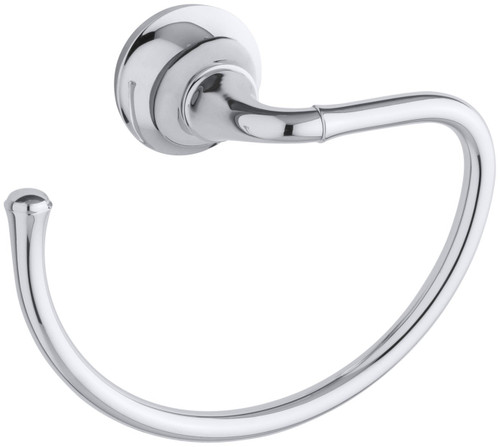 KOHLER K-11277-CP Forte traditional Towel Ring, Polished Chrome