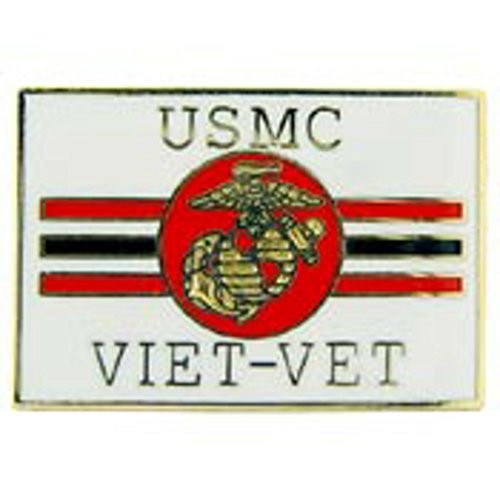 EagleEmblems P14677 Pin USMC,Viet-Vet (1'')
