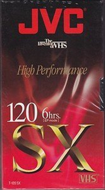 JVC T-120 SX 6 Hour VHS Cassette Tape - Blank - 4 pack