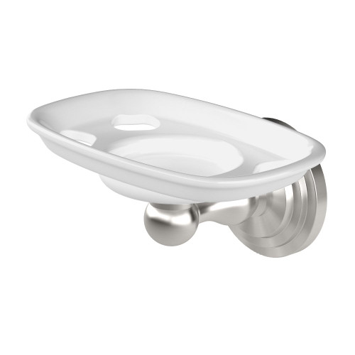 Gatco 5852 Marina Glass Holder, Satin Nickel