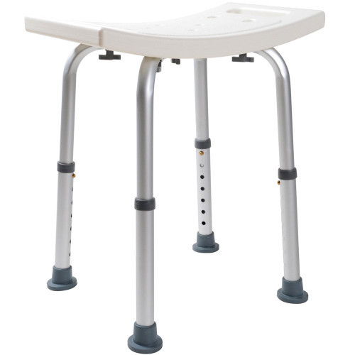 TMS Medical Bath Tub Shower Chair Adjustable 7 Height Bench Stool Seat Without Back