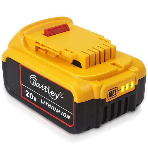 Waitley DCB200 20V 5.0Ah Battery for Dewalt MAX XR DCB205 DCB181 DCB182 DCD780 DCD785 DCD795 DCF885 DCF895 DCS380 DCS391 Lithium-Ion Battery