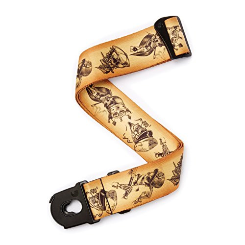 D'Addario Accessories Alchemy Planet Lock Guitar Strap, Rogues Gallery 50ALP06