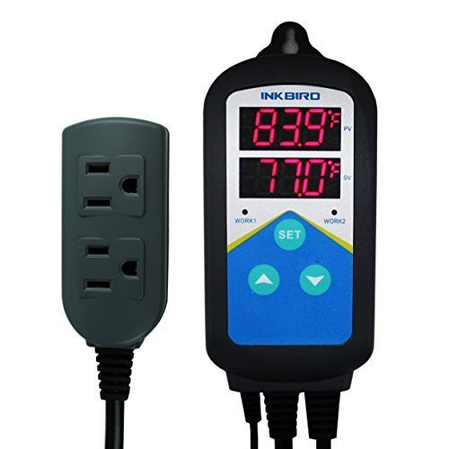Inkbird ITC-306T Pre-wired Electronic Heating Thermostat Temperature Controller and Digital Timer Controller for Aquarium, Seed Germination, Reptiles, Hatching ect, Without Cooling Controlling